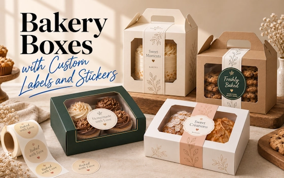 Bakery Box with Labels and stickers