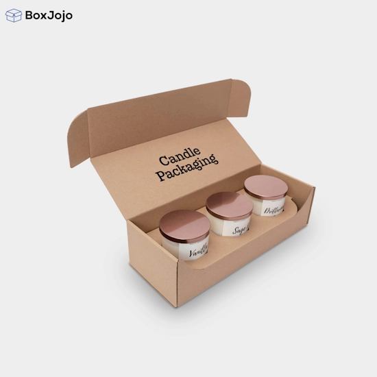 Custom printed candle box with inserts