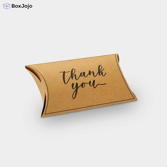 Custom Printed Kraft Pillow Packaging Boxes