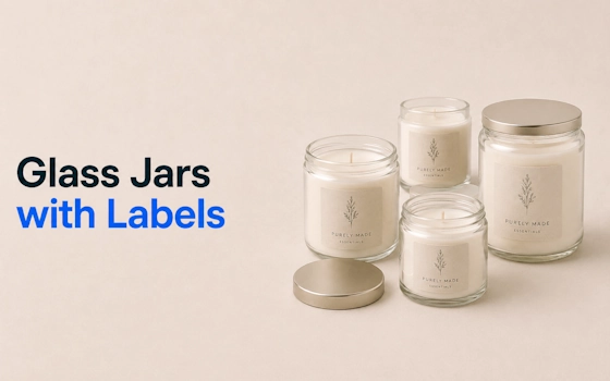 Glass Jars with Printed Labels