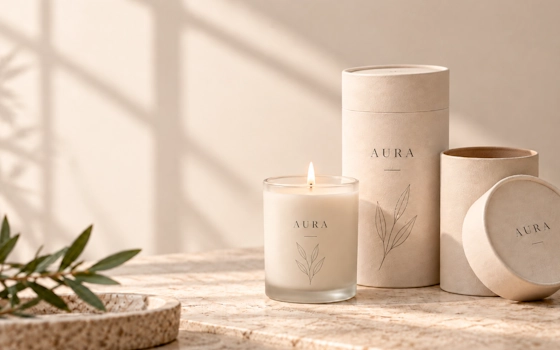 Tube Packaging for Candles